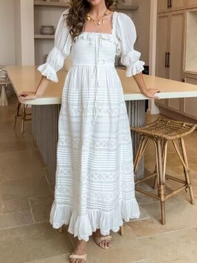 Doen white izabel maxi dress